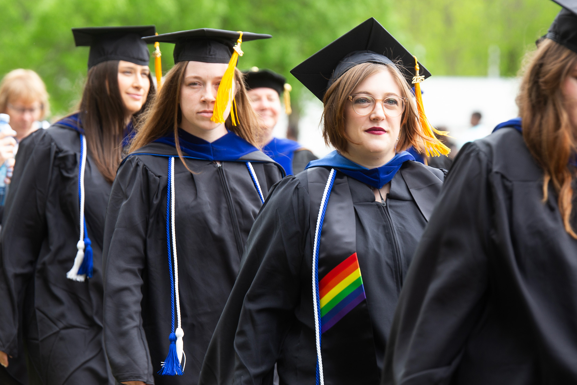 students at commencement