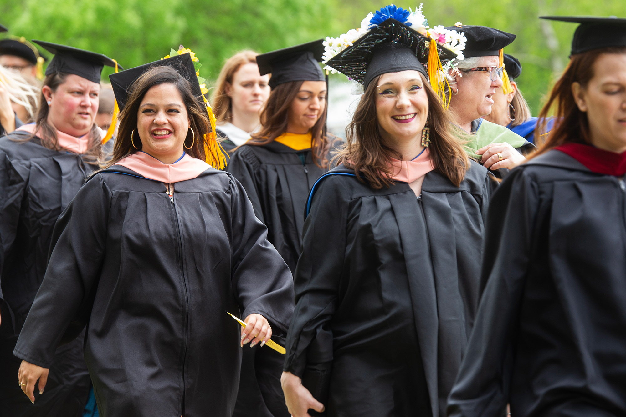 students at graduation