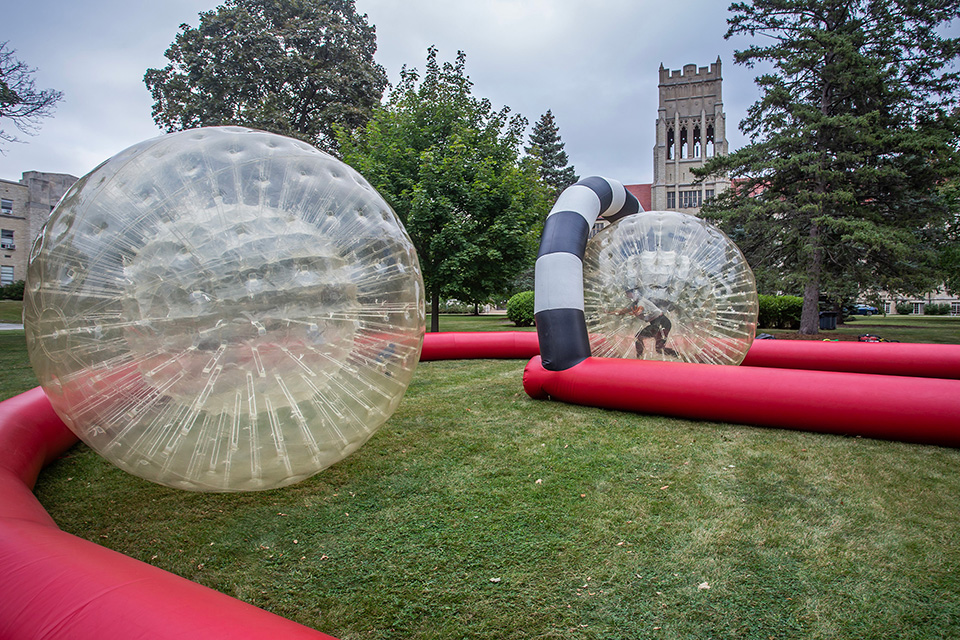 MMU Students Posing for Picture Outside