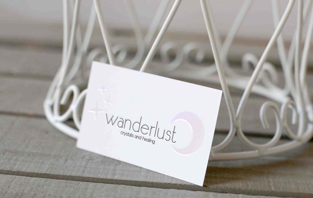 The Wanderlust project features the fictional brand of Wanderlust, a metaphysical crystal healing shop known for its delicate femininity.