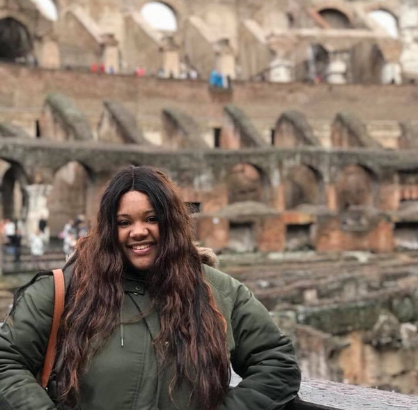 Erica at the Colosseum in Rome